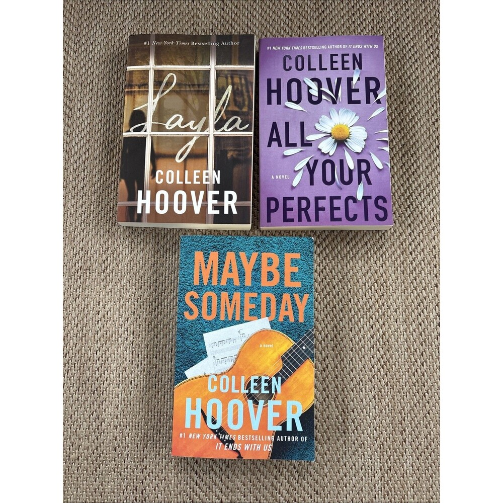 Colleen Hoover Books Lot 3 Books Layla,  All‎ Your Perfections,  Maybe Someday